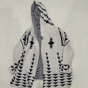 Lovestitch Black and Cream Knit Cardigan